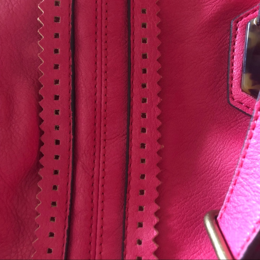 Jessica Simpson Satchel Bag rosey reddish pink Handles Straps - Picture 4 of 7